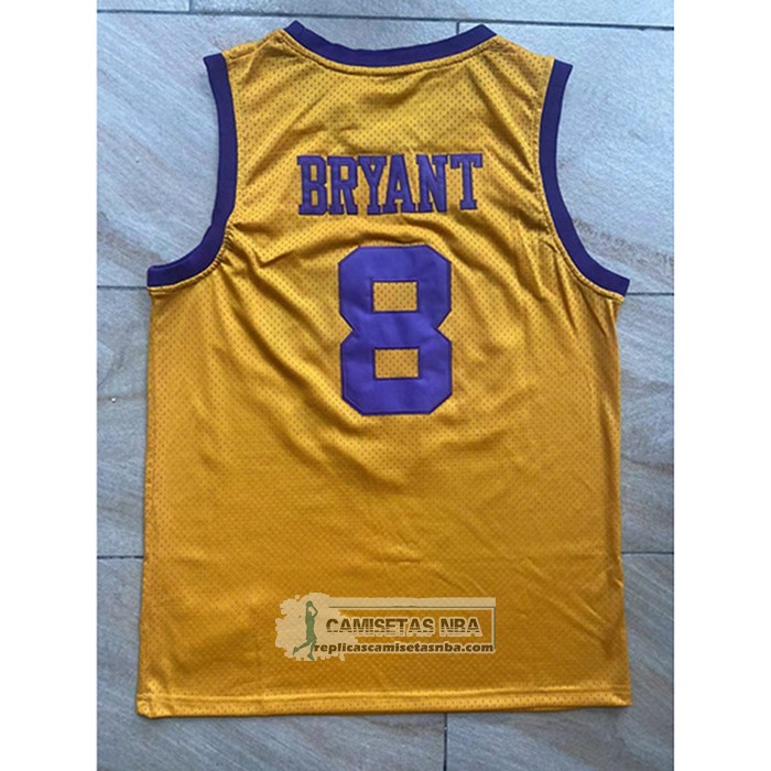 Camiseta Los Angeles Lakers Kobe Bryant NO 8 Mitchell & Ness 1957 Amarillo